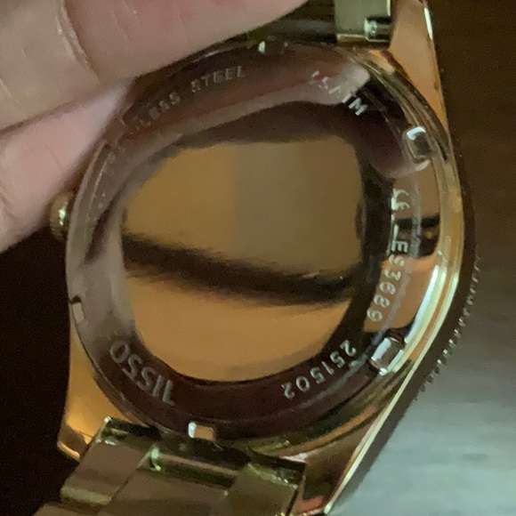 Unisex Gold Fossil Watch with Silver and Gold Bling Watch Face - Picture 6 of 9